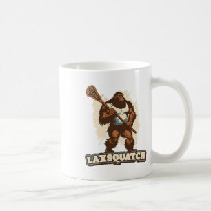 Laxsquatch! Bigfoot Lacrosse Speler Funny Sasquatc Koffiemok