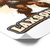 Laxsquatch! Bigfoot Lacrosse Speler Funny Sasquatc Poster (Hoek)