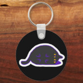 Lay Down Chonky Black Cat Keychain  (Voorkant)