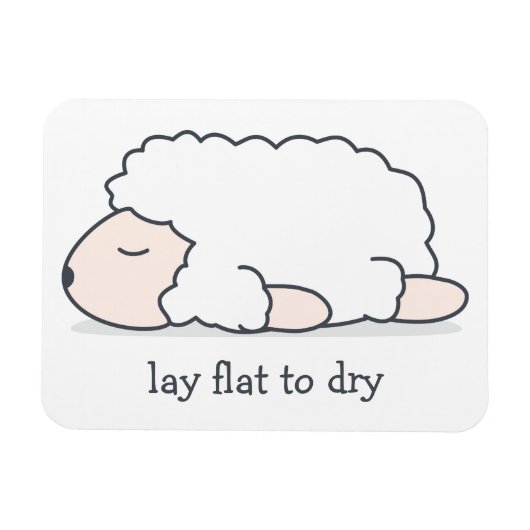 Lay Flat to Dry Sheep Magneet (Horizontaal)