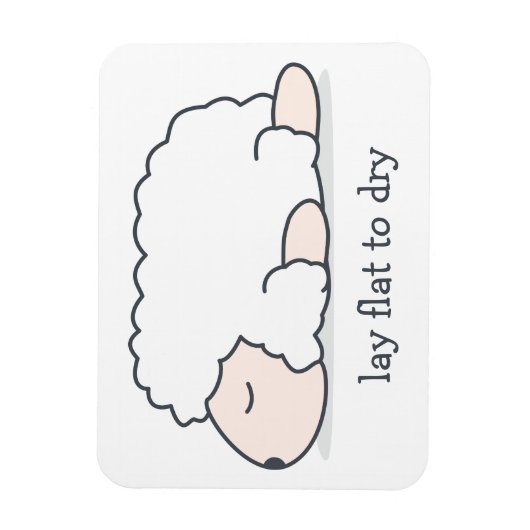 Lay Flat to Dry Sheep Magneet (Verticaal)