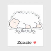 Lay Flat to Dry Sheep Sticker (Vel)