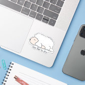 Lay Flat to Dry Sheep Sticker (Laptop met iPhone)