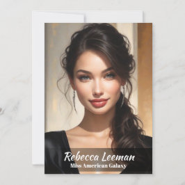 Lay-out van gesigneerde kaart met foto voor schoon