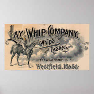 Lay Whip Company billhead van 1880 Poster