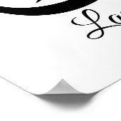 Layan – Arabische Thuluth-calligrafie Naam Kunst T Poster (Hoek)