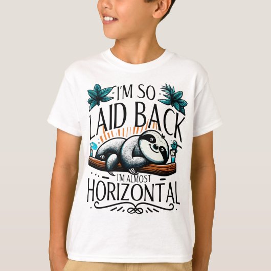 Layback Luiaard – Chill Mode geactiveerd T-shirt (Voorkant)