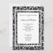 LAYER DIAMOND BLACK SILVER ELEGANT WEDING KAART (Voorkant)