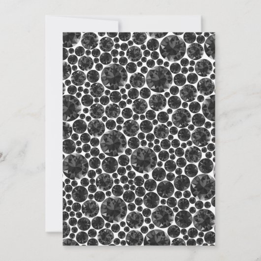 LAYER DIAMOND BLACK SILVER ELEGANT WEDING KAART (Achterkant)