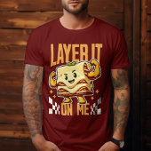 Layer It On Me - Grappig Flexing Lasagne Pun Food  T-shirt