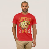 Layer It On Me - Grappig Flexing Lasagne Pun Food  T-shirt (Voorkant volledig)