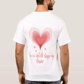 Layer of Hearts Abstracte kunst T-shirt (Achterkant)