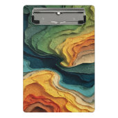 Layered Color Flow – Abstract Topographic Art Mini Klembord (Voorkant)