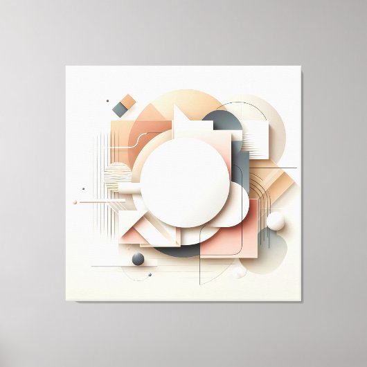 Layered Dimensional Forms Canvas Afdruk (Voorkant)