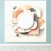 Layered Dimensional Forms Canvas Afdruk (Insitu (Houten vloer))