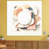 Layered Dimensional Forms Canvas Afdruk (Insitu (Woonkamer))