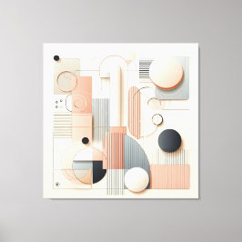 Layered Dimensional Harmony Canvas Afdruk