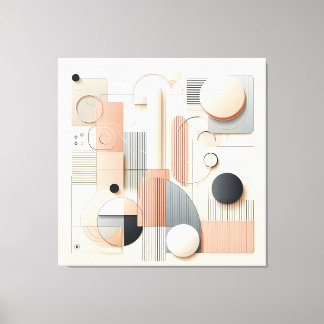 Layered Dimensional Harmony Canvas Afdruk