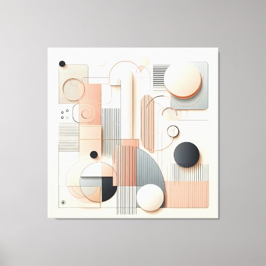 Layered Dimensional Harmony Canvas Afdruk (Voorkant)