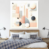 Layered Dimensional Harmony Canvas Afdruk (Insitu (Slaapkamer))