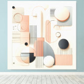 Layered Dimensional Harmony Canvas Afdruk (Insitu (Houten vloer))