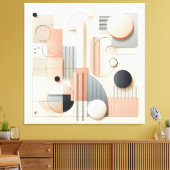 Layered Dimensional Harmony Canvas Afdruk (Insitu (Woonkamer))