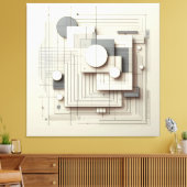 Layered Geometric Fusion Canvas Afdruk (Insitu (Woonkamer))