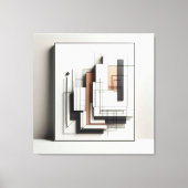 Layered Geometric Structure Canvas Afdruk (Voorkant)
