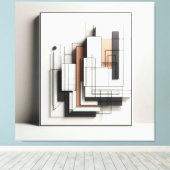 Layered Geometric Structure Canvas Afdruk (Insitu (Houten vloer))