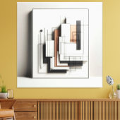 Layered Geometric Structure Canvas Afdruk (Insitu (Woonkamer))
