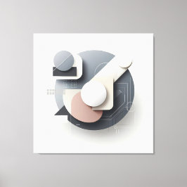 Layered Geometry Spherework Canvas Afdruk