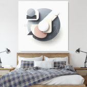 Layered Geometry Spherework Canvas Afdruk (Insitu (Slaapkamer))