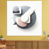 Layered Geometry Spherework Canvas Afdruk (Insitu (Woonkamer))