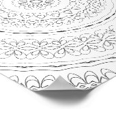 Layered Heart Rings Coloring Page Pattern Design Poster (Hoek)