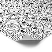 Layered Heartburst Coloring Page Pattern Artwork Poster (Hoek)