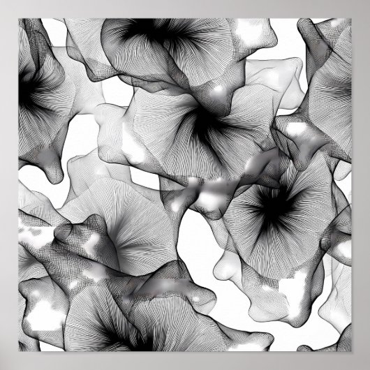 Layered Lace Labyrinth Decoupage Template Line Art Poster (Voorkant)