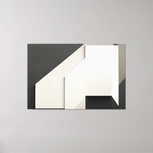 Layered Minimalist Abstract Art Canvas Afdruk (Voorkant)