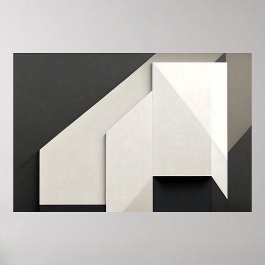 Layered Minimalist Abstract Art Poster (Voorkant)