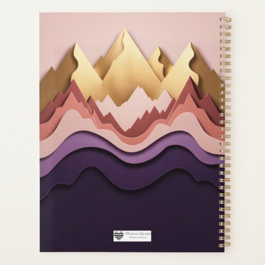 Layered Mountain Sunrise Faith - Planner (Achterkant)