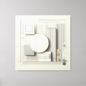 Layered Neutral Circle Grid Canvas Afdruk (Voorkant)
