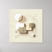 Layered Neutral Forms Canvas Afdruk (Voorkant)