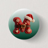 Layered Pastel Gold Trim Letter M Ronde Button 3,2 Cm (Voorkant)