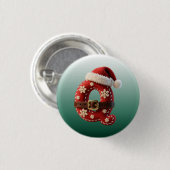 Layered Pastel Gold Trim Letter Q Ronde Button 3,2 Cm (Voorkant /achterkant)