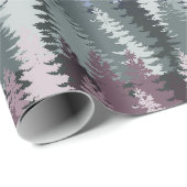 Layered Pine Forest Pattern Cadeaupapier (Rol Hoek)