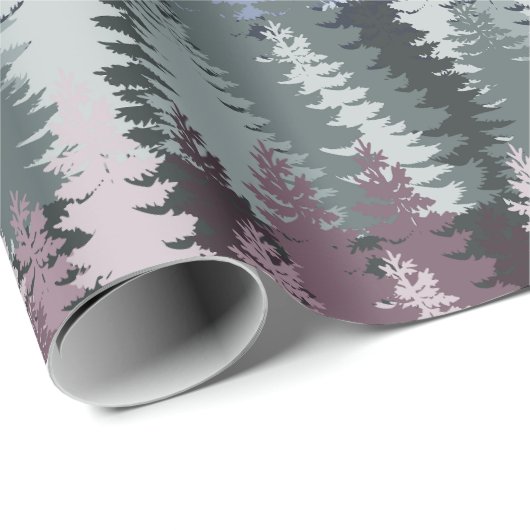 Layered Pine Forest Pattern Cadeaupapier (Rol Hoek)