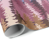 Layered Pine Forest Pattern Cadeaupapier (Rol Hoek)