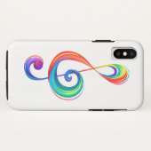 Layered rainbow treble clef Case-Mate iPhone case (Achterkant (horizontaal))