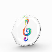 Layered rainbow treble clef fotoblokken (Links)