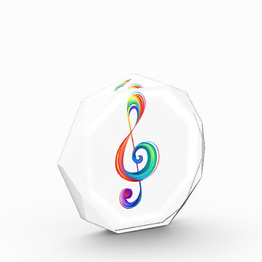 Layered rainbow treble clef fotoblokken (Links)