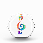 Layered rainbow treble clef fotoblokken (Voorkant)